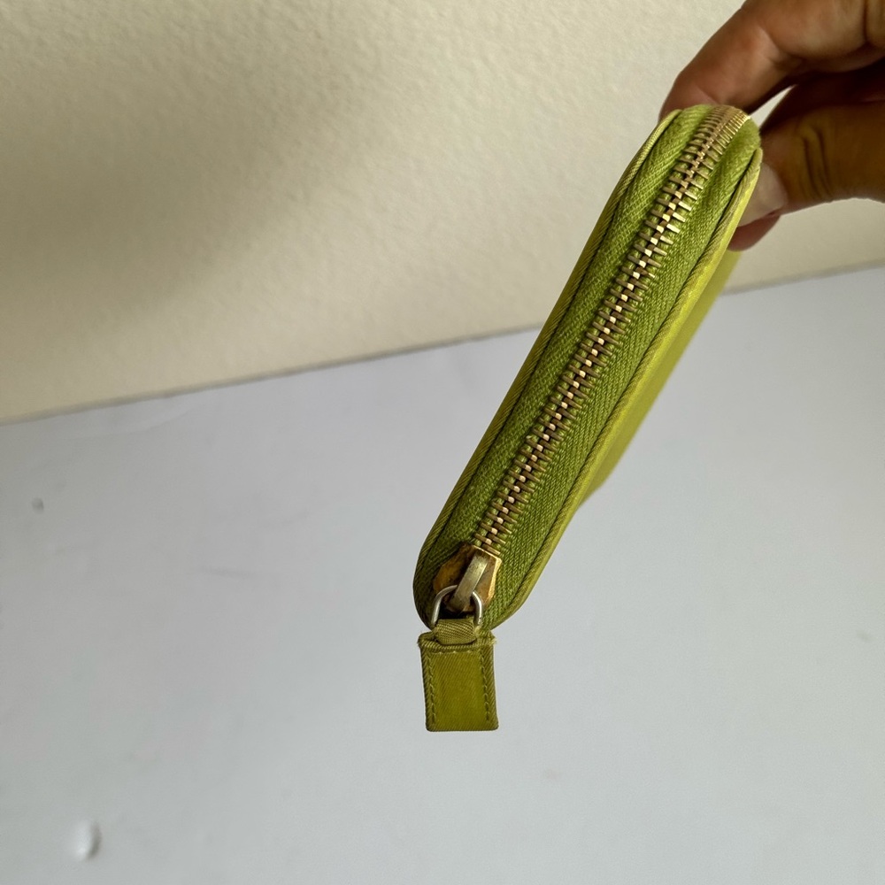 PRADA Tessuto Nylon Zip Around Wallet Green - Picture 8 of 14